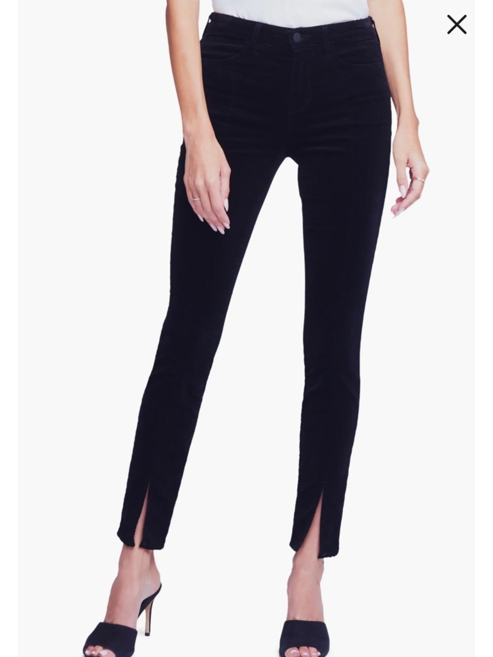 L'AGENCE Velvet Off-White Slim Jeans
